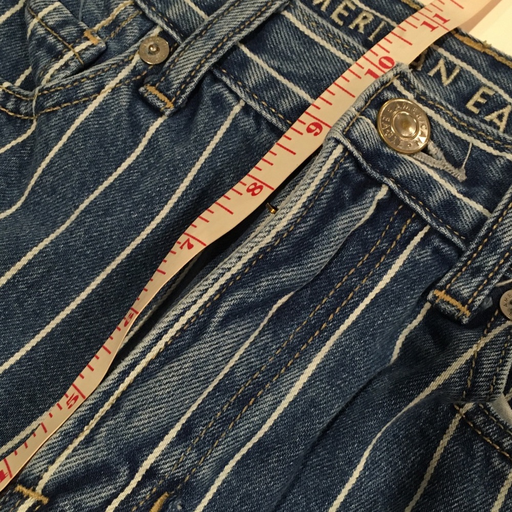 American Eagle Striped Mom Jeans Pencil Cut - Picture 8 of 12